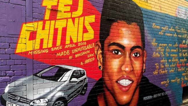 Street art in memory of Tej Chitnis