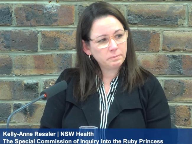 The Special Commission of Inquiry into the Ruby Princess hears from NSW Health’s Kelly-Anne Ressler on Tuesday. Picture: Supplied