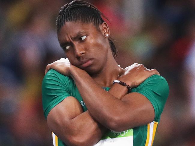 Caster Semenya of South Africa in the Women's 800m Semi Final during the Athletics on Day 13 of the Rio 2016 Olympic Games. Picture. Phil Hillyard