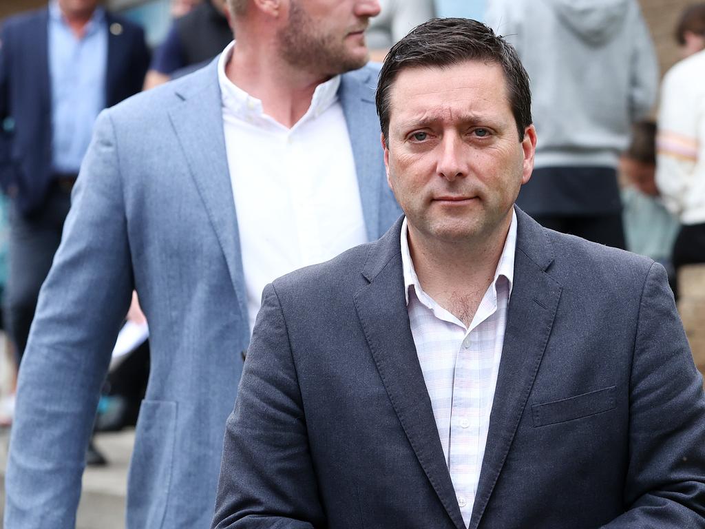 Victorian Opposition Leader Matthew Guy has distanced himself from a Liberal candidate over her links to a controversial church. Picture by Michael Klein