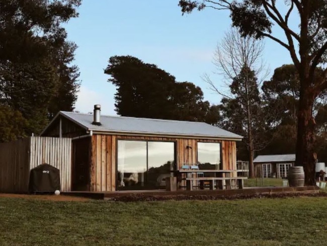 This one bedroom cabin in Red Hill South in Mornington Peninsula can be rented at $331.40 a night. Picture: Airbnb.