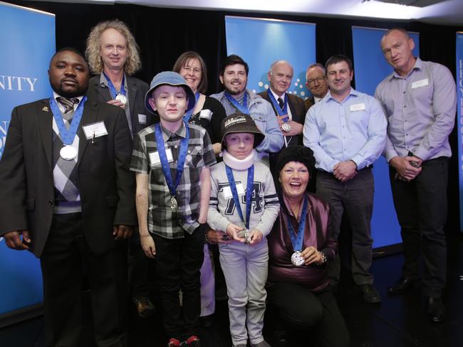 Our Pride of Australia award winners gathered in the Century Room at Bellerive Oval for the medal presentations.