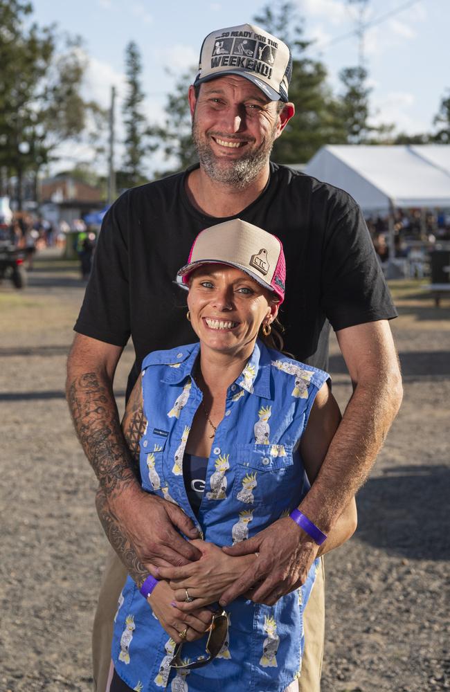 Sarah and Karl Mounsey at Lights on the Hill Trucking Memorial at Gatton Showgrounds, Saturday, October 5, 2024. Picture: Kevin Farmer