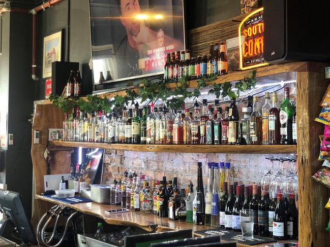 The bar at The Grand in Healesville.