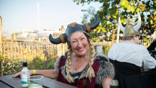 Janice Nightingale at the 2023 Dinah Beach Yacht Club Viking Funeral. Picture: Pema Tamang Pakhrin