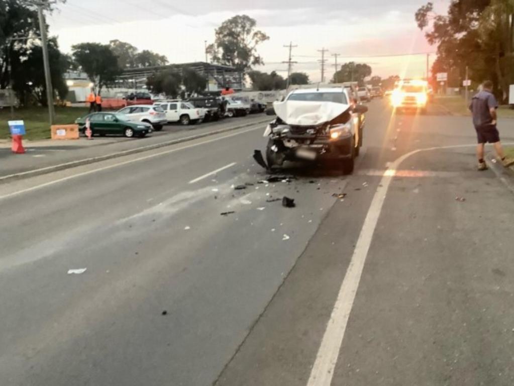 A two-car crash at a Kingaroy intersection has resulted in a man being taken to hospital. Photo/QPS