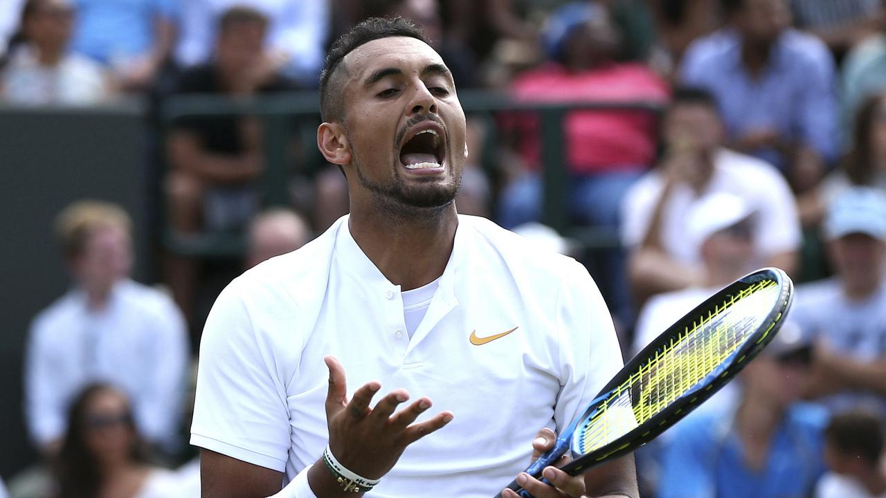 Nick Kyrgios during his second round Wimbledon win.