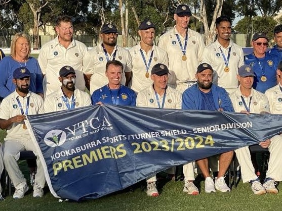 Deer Park celebrates its VTCA Senior Division premiership.