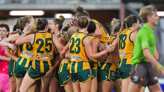 Waratah vs PINT in the 2022-23 NTFL womenÃ&#149;s grand final. Picture: PEMA TAMANG Pakhrin