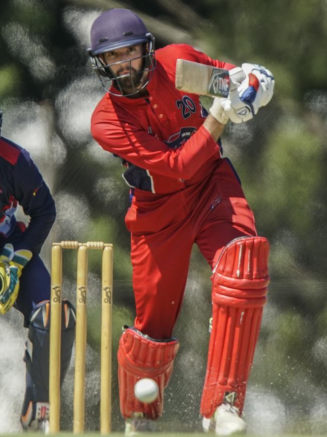 Matt Brown in action for Premier Cricket club Melbourne. Picture: Valeriu Campan