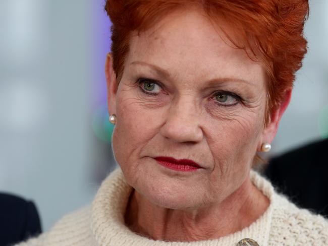 One Nation Senator Pauline Hanson says she won’t be bullied into supporting the tax cuts. Picture: AAP