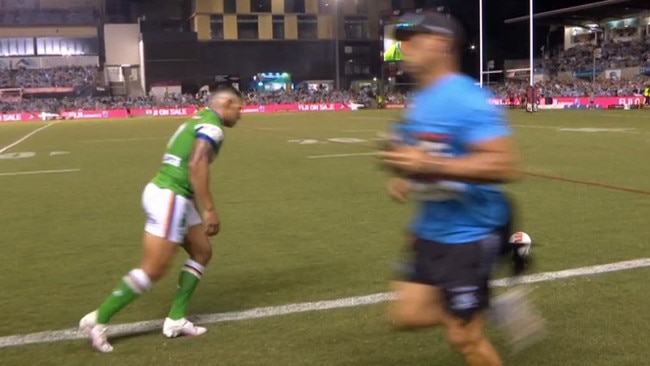 Fogarty was literally about to kick. Photo: Fox Sports