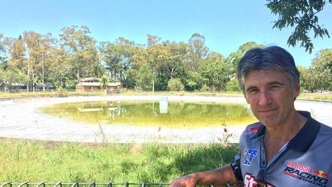 Lismore councillor Greg Bennett has kicked off a campaign to see the Lismore Lake Pool refurbished and reopened. Picture: Hamish Broome