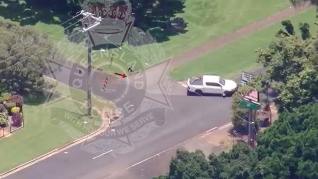 The Cairns police helicopter was used to track a Hilux stolen from Mareeba before officers arrested the alleged thief who absconded from the vehicle into bushland. Picture: Queensland Police