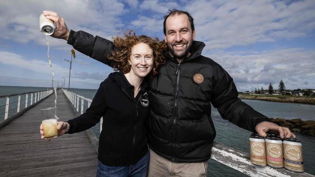 Kate and Mark Wheal from Beachport Brewing Co. Picture: Nicole Cleary