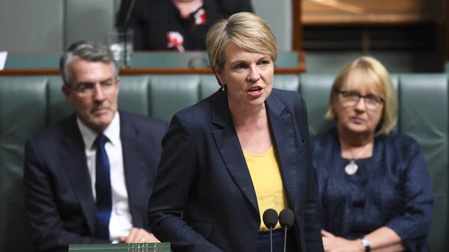 Deputy Leader of the Opposition Tanya Plibersek delivers a 90 second statement ahead of House of Representatives Question Time today. Picture: AAP