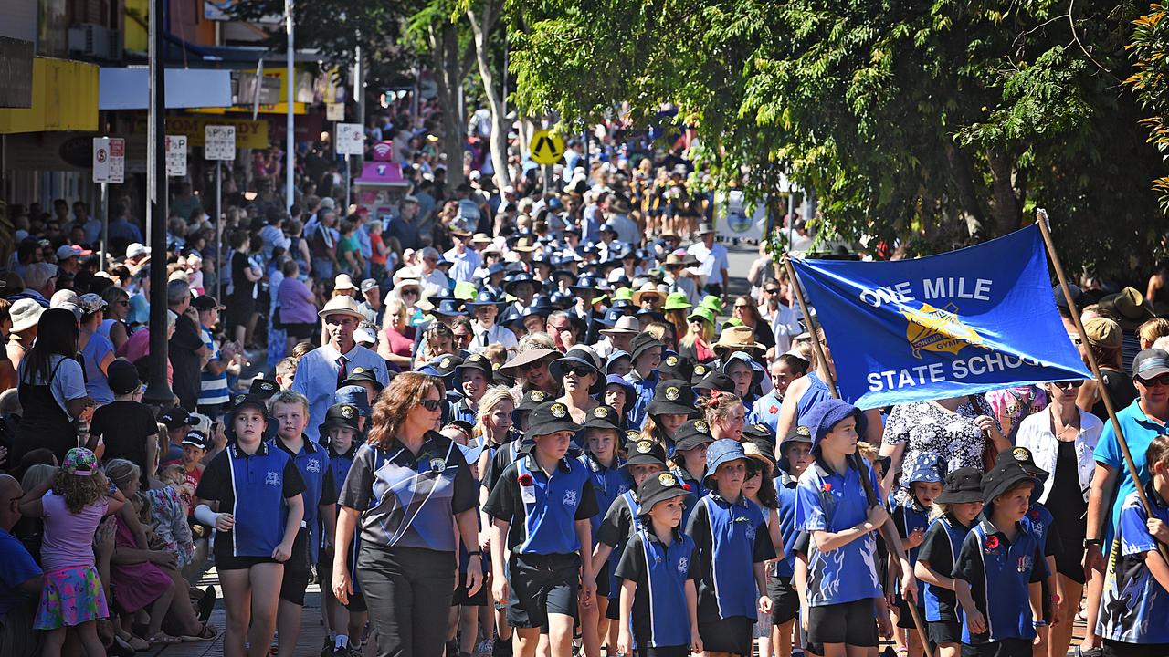 Anzac Day parade in Gympie.