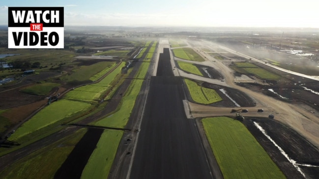 Stunning footage of airport construction site