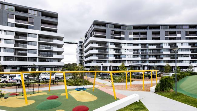 Barbaro was found in the penthouse of a young woman in this apartment block in Wentworth Point. Image / Monique Harmer)