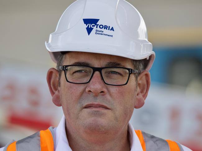 MELBOURNE, AUSTRALIA - NewsWire Photos MARCH 16, 2023:Victorian Premier Daniel Andrews speaks during a press conference at the site of the new Pakenham railway station under construction. Picture: NCA NewsWire / David Geraghty