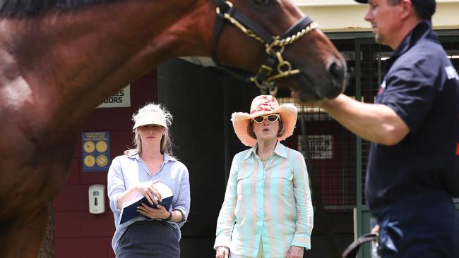 Gai’s assistant holds her “bible”. Picture Glenn Hampson