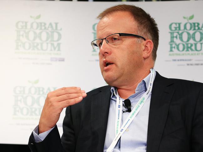 Rory Macleod, CEO, Freedom Foods talks during the Global Food Forum at Sydney's Westin Hotel sponsored by The Australian Newspaper. Picture: Adam Taylor