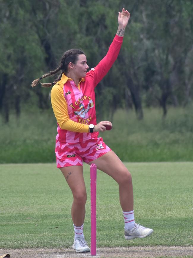 Women’s division, All Sorts versus Feeling Ducky, at Rockhampton Cricket’s Country Carnival on January 25, 2025.