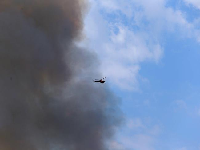 National Park Hazard reduction fire photographed from Manly Whar. Photo: Adam Ward