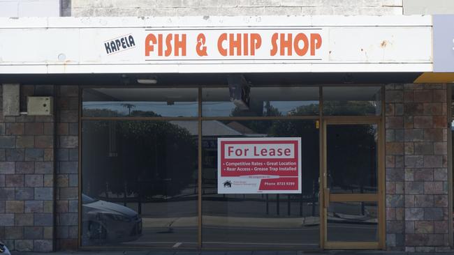 A former fish and chip shop remains empty on Commercial Street East in Mount Gambier.