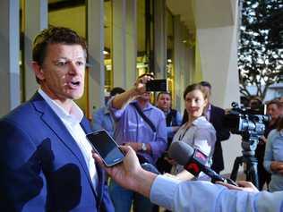 Yaroomba Beach project director Evan Aldridge addresses media after the Sekisui House project was approved by Sunshine Coast Council. Picture: John McCutcheon