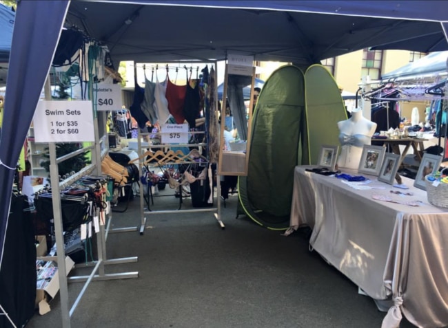 This is one of Ms Hairis’ first stalls at Glebe Markets in 2014. Picture: Supplied