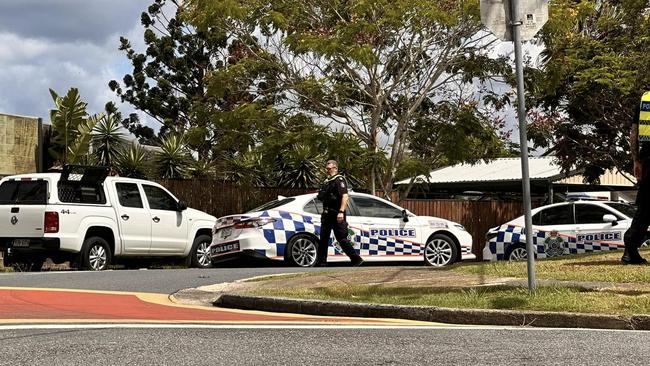 Queensland Police were called to a Tamar St address in Annerley about 9.13am this morning to reports of a disturbance. Picture: Bec Baker