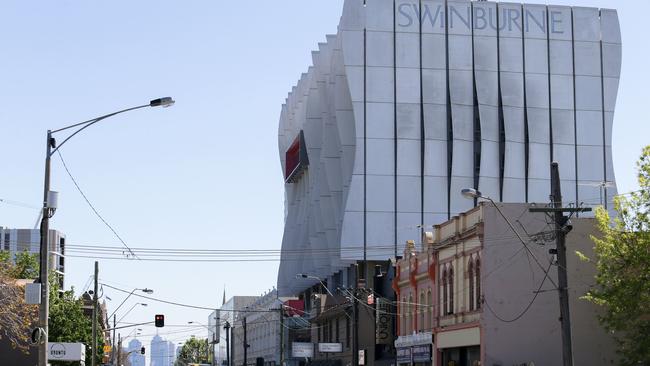 Swinburne University is just one Melbourne university offering many services online. Picture: George Salpigtidis