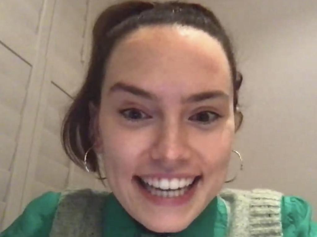 Star Wars actor Daisy Ridley video-chats with Queensland Children’s Hospital patients.