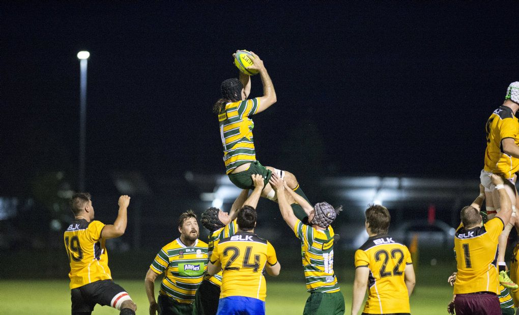 Lachlan Tulloch takes the ball for Darling Downs in the lineout. Rugby Union, Cattleman's Cup, Darling Downs vs Central Qld Brahmans. Saturday, 3rd Mar, 2018. Picture: Nev Madsen