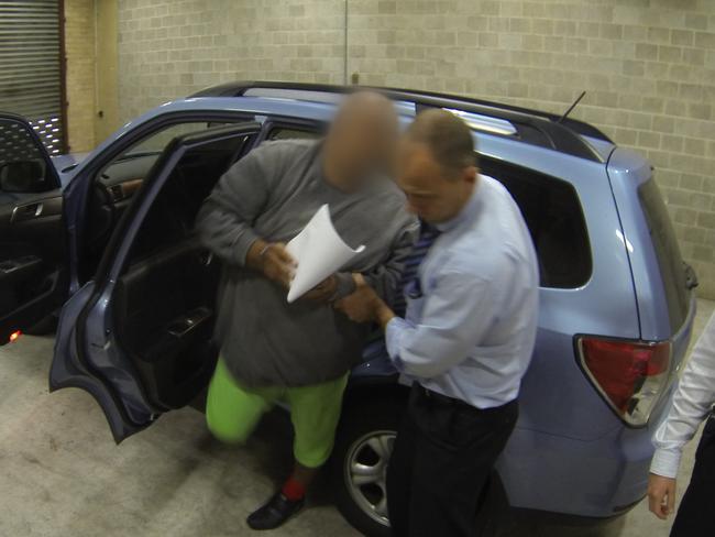 The man was arrested at a property at Wyoming and taken to Gosford Police Station. Picture: NSW Police