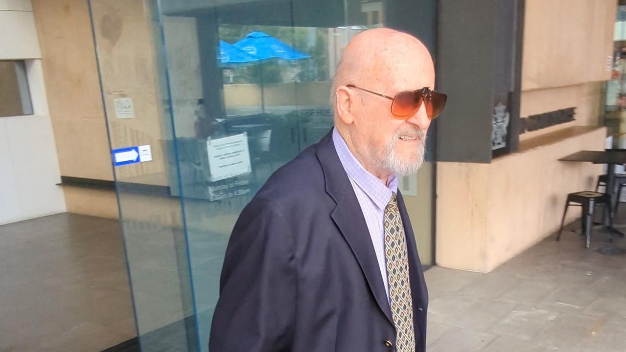 Peter Max Richter, 85, leaves Ipswich Court on May 10, 2024. Picture: Nicola McNamara