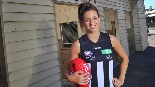 Collingwood's women's captain Steph Chiocci. Picture: Hamish Blair