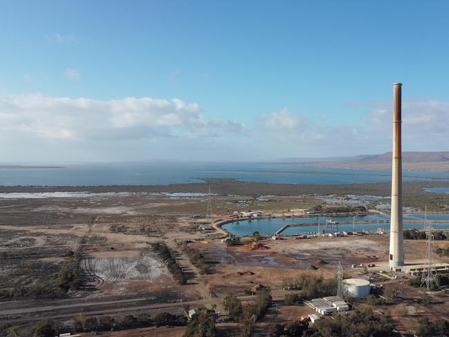 Image 1. A 200-metre chimney stack at what was South Australia’s last remaining coal-fired power station being felled in a controlled explosion as destruction of the site’s infrastructure nears completion. The structure destroyed this morning in Port Augusta, 280km north of Adelaide, was one of Australia’s tallest chimney stacks. Picture: Supplied