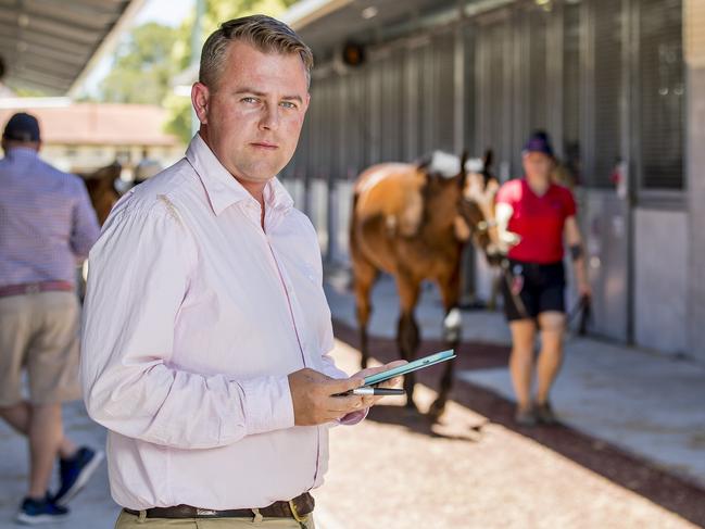 Bloodstock consultant, James Dawson, at the Magic Millions sales complex on Monday. Picture: Jerad Williams