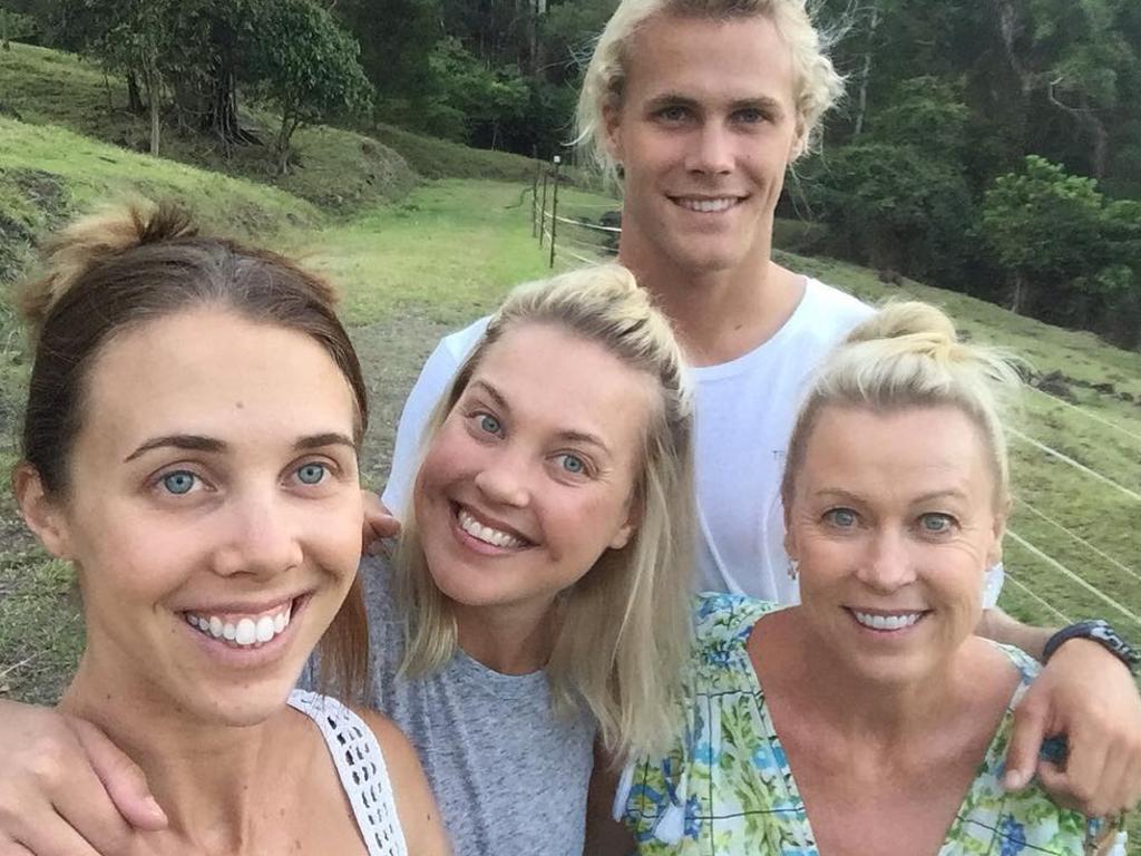 Lisa Curry with her three children Morgan (from left), Jaimi and Jett. Picture: Jett Kenny instagram