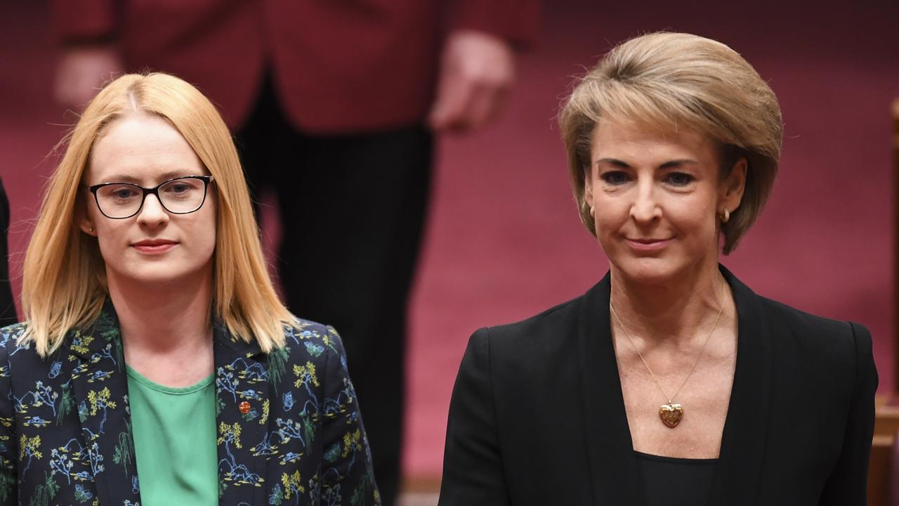 Ms Cash was present at Ms Stoker’s swearing-in in 2018. Picture: Lukas Coch/ AAP