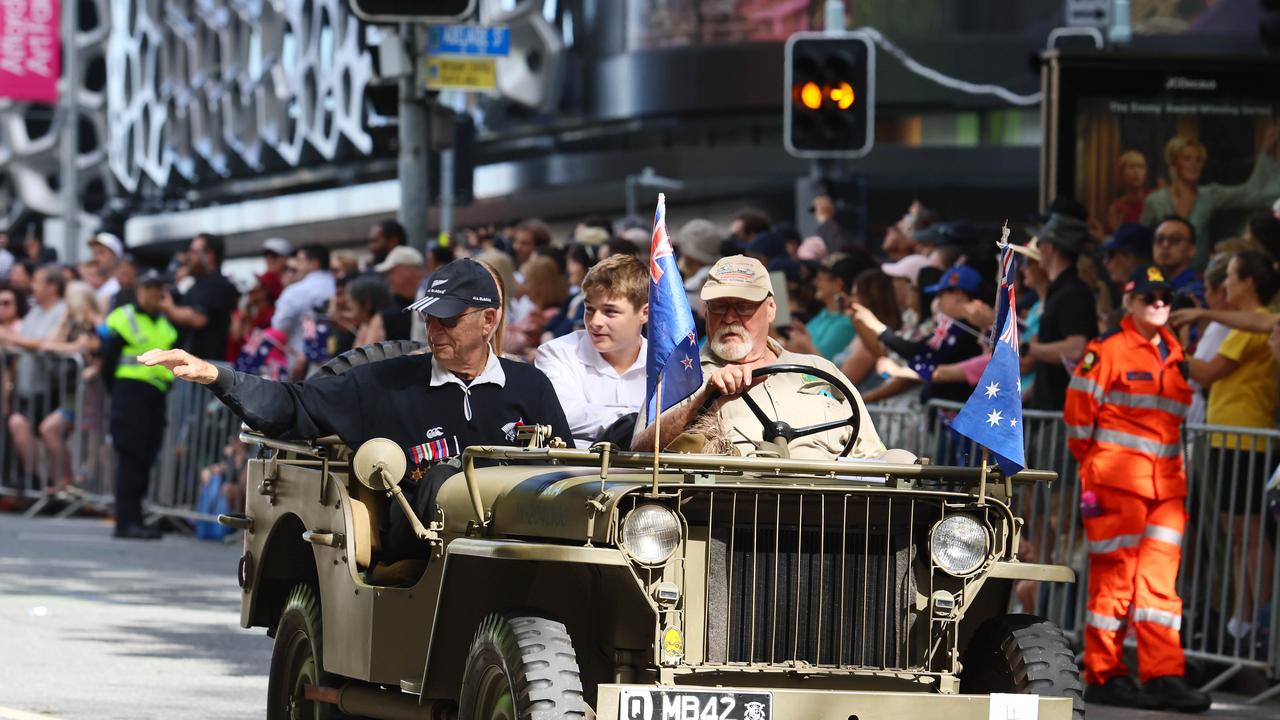 Thousands of people attended the ANZAC Day Parade in Brisbane. Picture: NCA NewsWire/Tertius Pickard