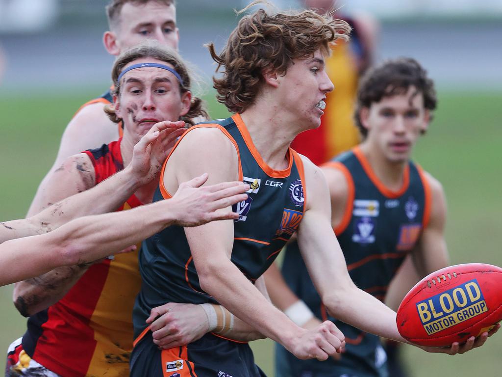 Angus Hastie and the Giants were thumped by St Joseph’s. Picture: Alan Barber