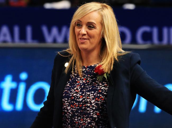 England Coach Tracey Neville during the England v Samoa game at the Netball World Cup, Allphones Arena, Sydney Olympic Park. pic Mark Evans
