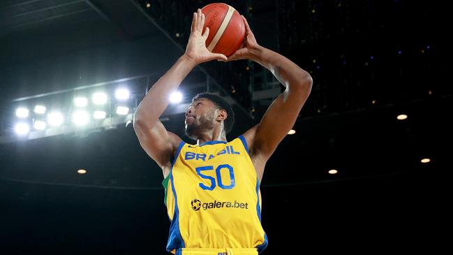 Bruno Caboclo was dominant in the middle. (Photo by Kelly Defina/Getty Images)