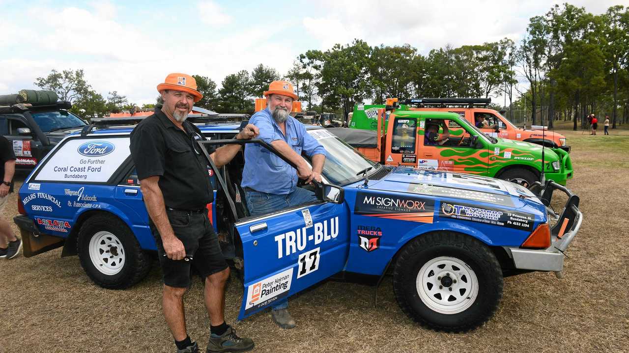 TRU BLU: 2019 Great Endeavour Rally participants from Bundaberg Trevor Twyford and Wayne Goodfellow. Picture: Mike Knott BUN260719RALLY4