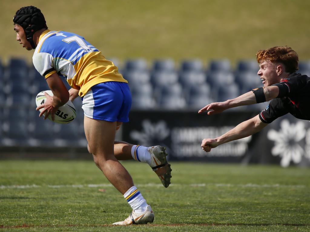 Jasais Ah Kee during the Peter Mulholland Cup grand final between Patrician Brothers Blacktown and Endeavour Sports High. Picture: Warren Gannon Photography