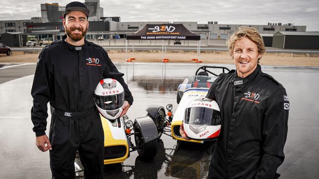 Charlie Dixon and Rory Sloane went head to head at The Bend Motorsport Park recently. Picture: Mike Burton