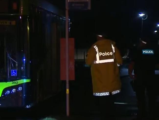 Police at Springsure Dr in Mudgeeraba after a bus driver was seriously assaulted. Picture: 9 Gold Coast News.